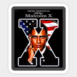 Malcom X - Denzel Washington Variant Sticker